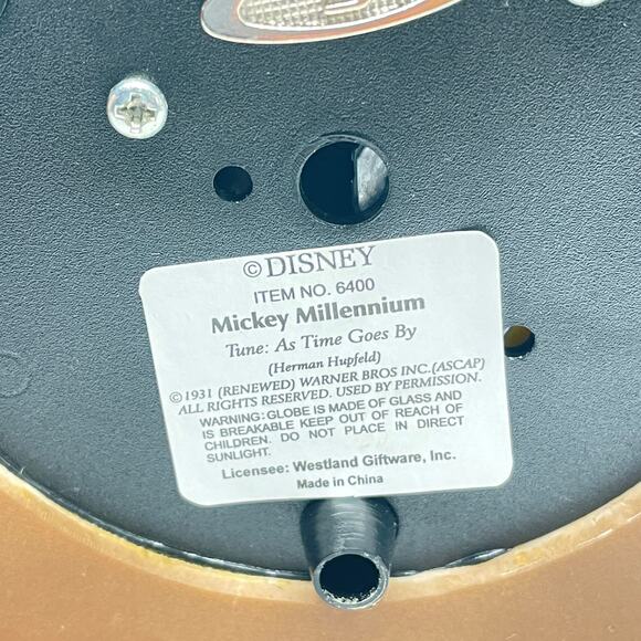 Mickey Mouse Millennium Water Globe- NIB - Picture 9 of 11
